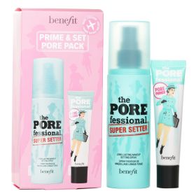 BENEFIT - Prime & Set Pore Pack: The Porefessional Smoothing Face Primer + Super Setter Long Lasting Makeup Setting Spray 2pcs