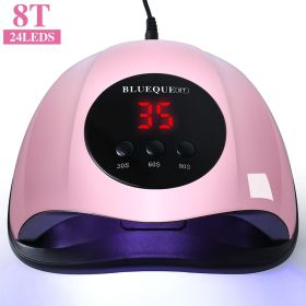UV Light for Nails, 24LED UV LED Nail Lamp for Gel Polish,Fast Nail Dryer with Automatic Sensor, 3 Timer Setting,Small and Portable (Color: MJD-8T-Pink-USB)